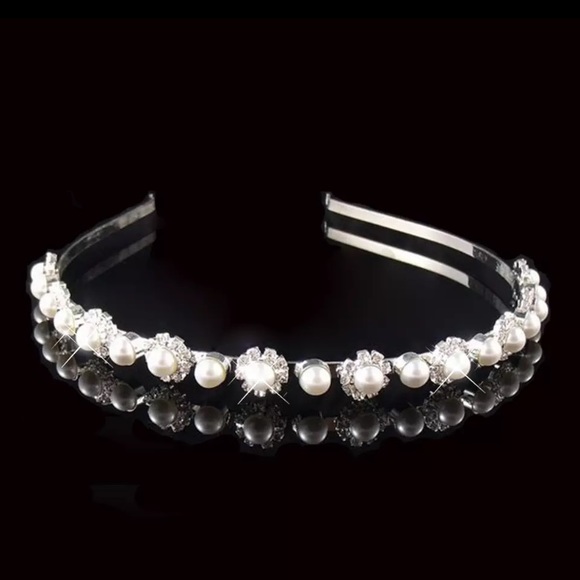 Accessories - Rhinestone Pearl Wedding Party Headband Bridal Tiara